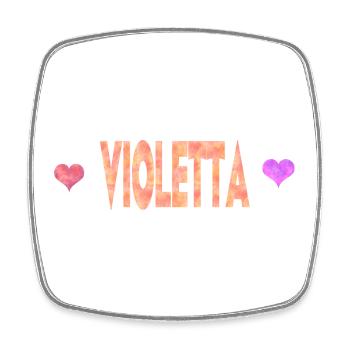 Violetta - Magnet carré - blanc - Devant