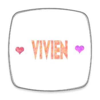 Vivien - Magnet carré - blanc - Devant