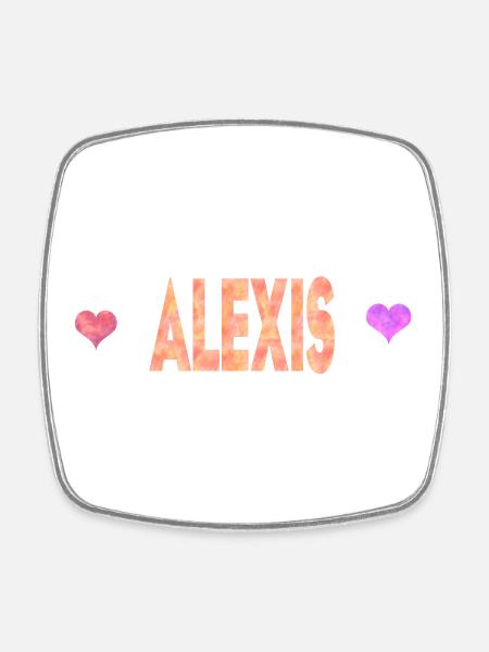 Alexis - Magnet carré - blanc