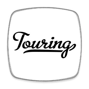 2541614 112658601 Touring - Square fridge magnet - white - Front