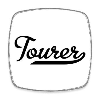 2541614 112658513 touriste - Magnet carré - blanc - Devant