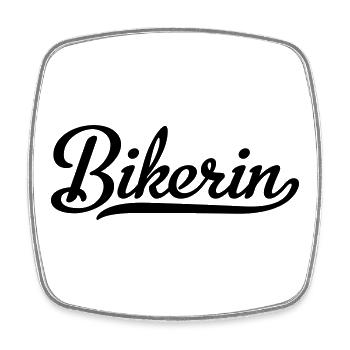 2541614 112658685 Bikerin - Viereckiger Kühlschrankmagnet - Weiß - Vorne