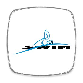 swimmer - Viereckiger Kühlschrankmagnet - Weiß - Vorne