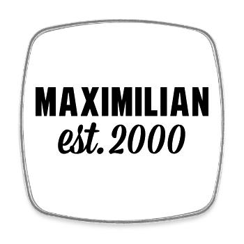 Maximilian est 2000 - Viereckiger Kühlschrankmagnet - Weiß - Vorne