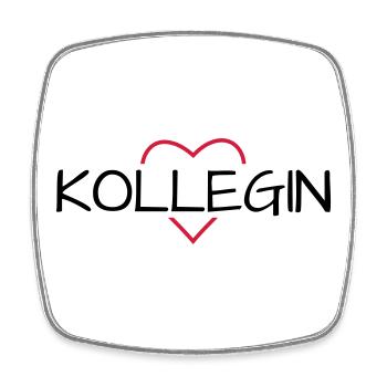 Colleague heart favorite colleague gift - Square fridge magnet - white - Front