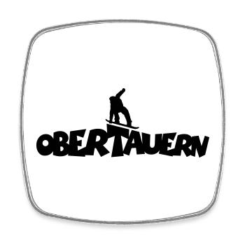 Obertauern Snowboard Snowboarder - Viereckiger Kühlschrankmagnet - Weiß - Vorne