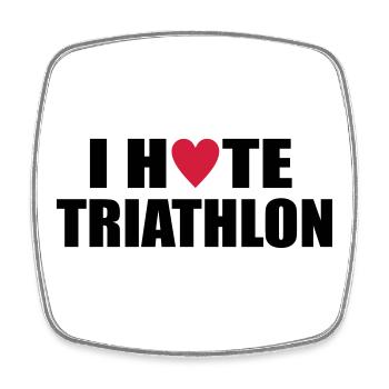 triathlon - Viereckiger Kühlschrankmagnet - Weiß - Vorne