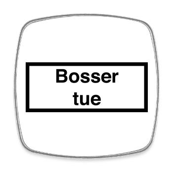 Work kills :) - Square fridge magnet - white - Front
