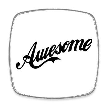 Awesome - Viereckiger Kühlschrankmagnet - Weiß - Vorne