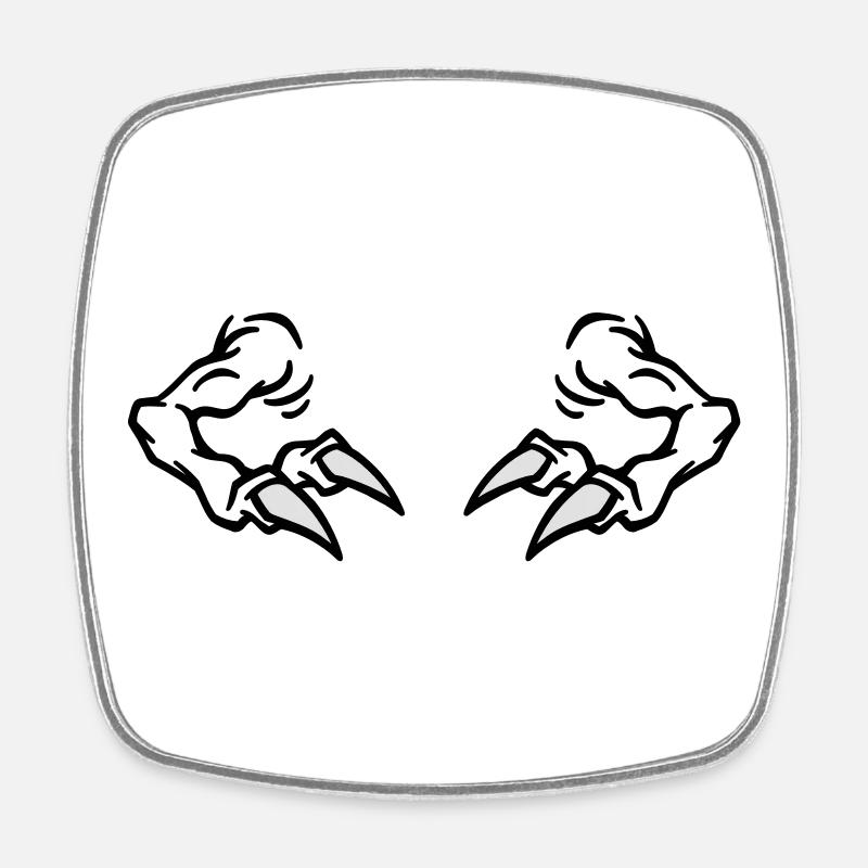 Previous T-Rex - Square fridge magnet - white