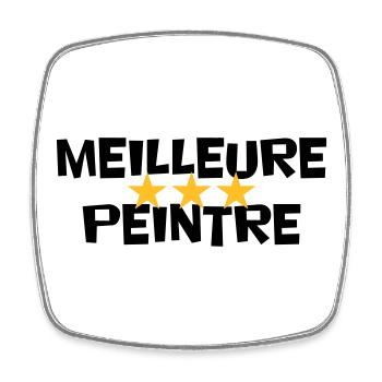 Meilleure Peintre - Magnet carré - blanc - Devant