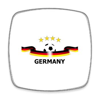 Deutschland Fußball Design - Viereckiger Kühlschrankmagnet - Weiß - Vorne