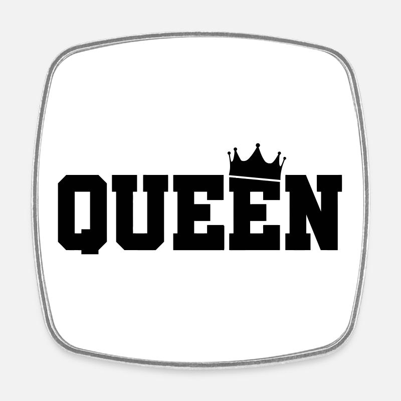 queen - Viereckiger Kühlschrankmagnet - Weiß