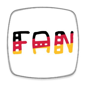 FAN - shirt Allemagne - Magnet carré - blanc - Devant