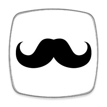 moustaches schnurbart bart - Viereckiger Kühlschrankmagnet - Weiß - Vorne