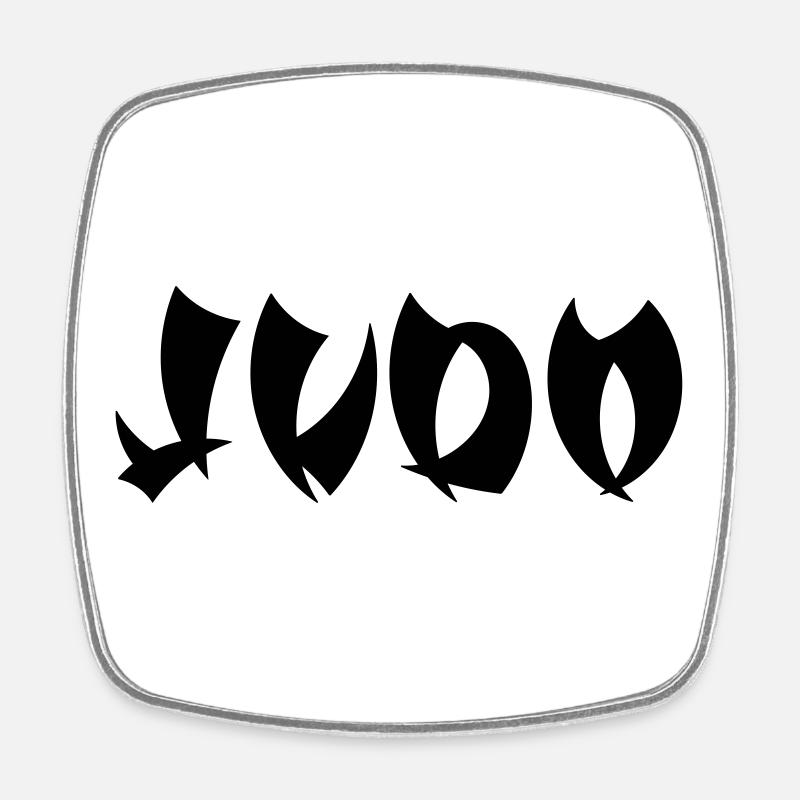Judo - Viereckiger Kühlschrankmagnet - Weiß