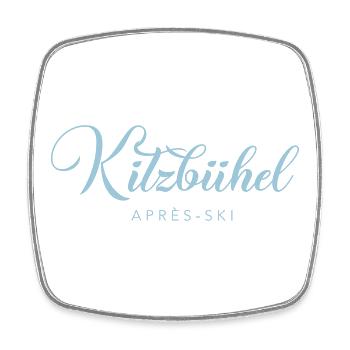 KITZBÜHEL Apres-Ski Austria Österreich - Magnet carré - blanc - Devant
