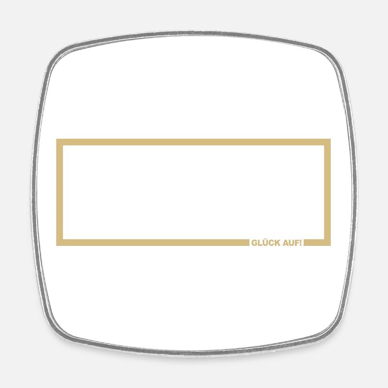 KMPL - Buddy gold - Square fridge magnet - white