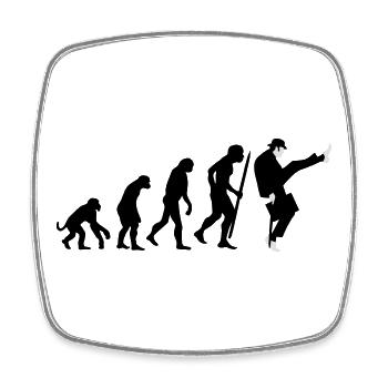 Evolution of silly walks - Magnet carré - blanc - Devant