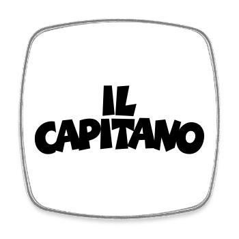 Il Capitano - Viereckiger Kühlschrankmagnet - Weiß - Vorne
