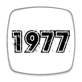 jahrgang 1977 - Viereckiger Kühlschrankmagnet - Weiß - Vorne
