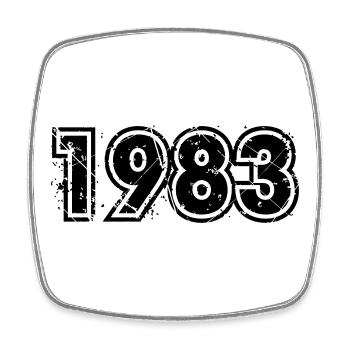Jahrgang 1983 - Viereckiger Kühlschrankmagnet - Weiß - Vorne