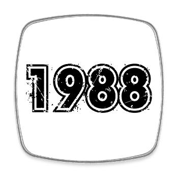 Jahrgang 1988 - Viereckiger Kühlschrankmagnet - Weiß - Vorne
