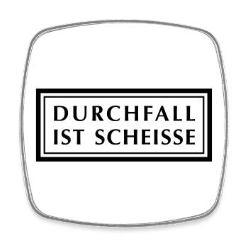 Durchfall ist Scheiße - Viereckiger Kühlschrankmagnet - Weiß - Vorne