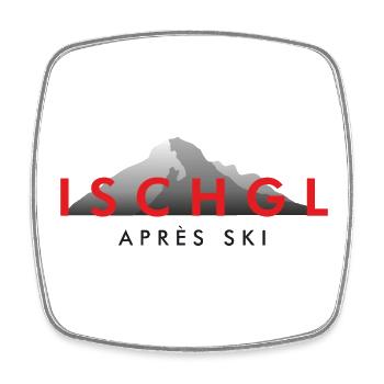 Ischgl Apres Ski Wintersport Design - Viereckiger Kühlschrankmagnet - Weiß - Vorne