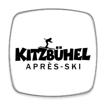 Kitzbühel Après-Ski Skifahrerin Skifahrer - Viereckiger Kühlschrankmagnet - Weiß - Vorne