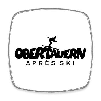 Obertauern Apres Ski - Viereckiger Kühlschrankmagnet - Weiß - Vorne