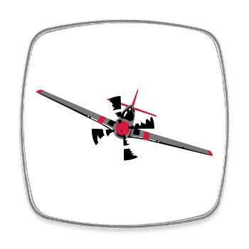 avion - Magnet carré - blanc - Devant