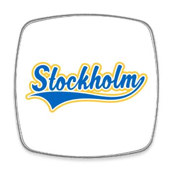 Stockholm Swoosh - Magnet carré - blanc - Devant