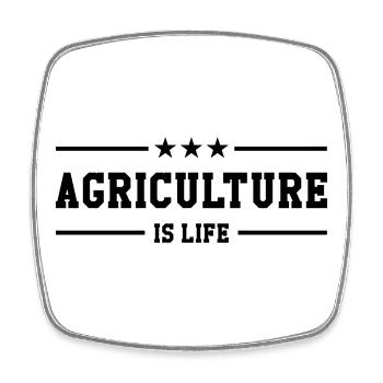 Agriculture is life - Viereckiger Kühlschrankmagnet - Weiß - Vorne
