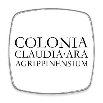 COLONIA CLAUDIA ARA AGRPPINENSIUM Vintage Schwarz - Viereckiger Kühlschrankmagnet - Weiß - Vorne