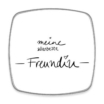 Meine allerbeste Freundin - Viereckiger Kühlschrankmagnet - Weiß - Vorne