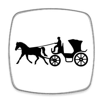 coach - Square fridge magnet - white - Front