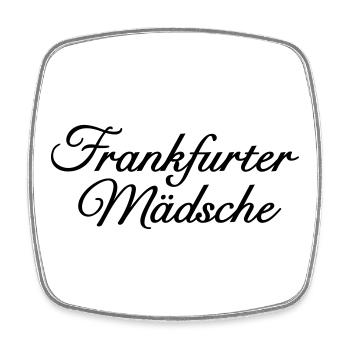 Frankfurter Mädsche Klassisch Mädel aus Frankfurt - Viereckiger Kühlschrankmagnet - Weiß - Vorne