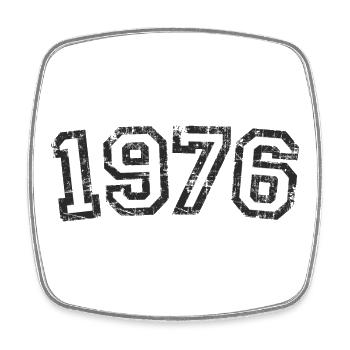 Né en 1976 Anniversaire Année - Magnet carré - blanc - Devant
