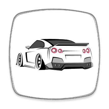 GTR Racing Tuner Symbol Gift Idea - Square fridge magnet - white - Front