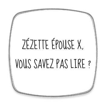 Cinéma / Citation / Série télé / Geek - Magnet carré - blanc - Devant