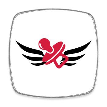 Childminder Nanny Baby Kindermädchen Nourrice - Square fridge magnet - white - Front