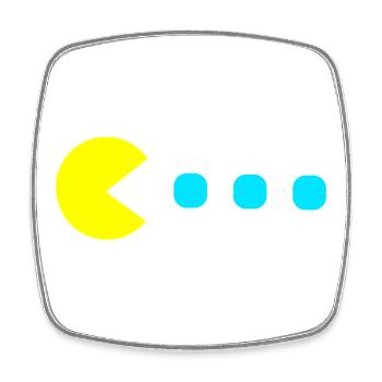 Retro Game - Viereckiger Kühlschrankmagnet - Weiß - Vorne