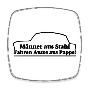  , Männer aus Stahl..., DDR Kult (25) - Viereckiger Kühlschrankmagnet - Weiß - Vorne