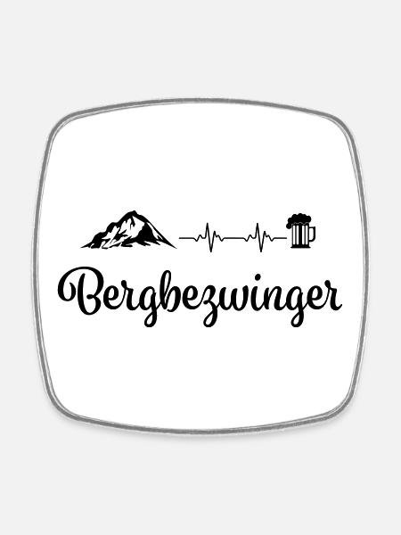 Bergbezwinger - Viereckiger Kühlschrankmagnet - Weiß