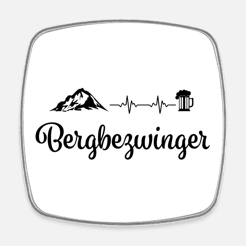 Bergbezwinger - Viereckiger Kühlschrankmagnet - Weiß