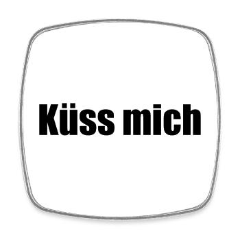 Küss mich - Viereckiger Kühlschrankmagnet - Weiß - Vorne