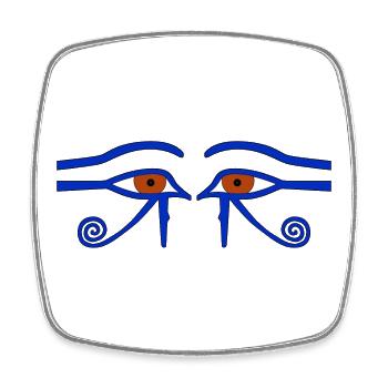 Protection amulet. Also: Eye of Horus. The "Holy Eye" - Square fridge magnet - white - Front
