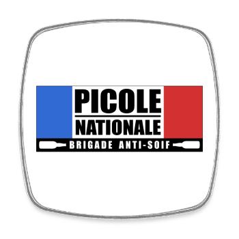 Picole nationale - Magnet carré - blanc - Devant