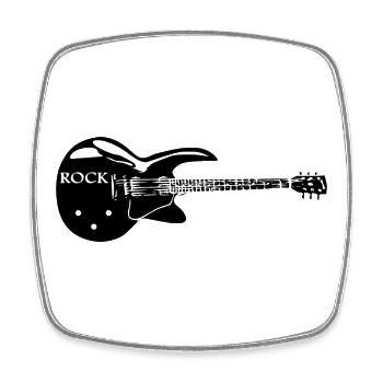 Rock T-shirt - Viereckiger Kühlschrankmagnet - Weiß - Vorne